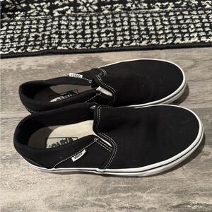 Vans Womens Black Slip-On Shoes